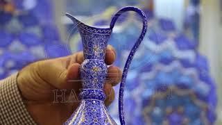 Iranian enameled handmade Minakari   Pitcher