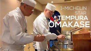 $140 Michelin Starred Tempura Omakase in Kyobashi, Tokyo - Tempura Fukamachi * Vlog | 4K