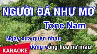 Người Đã Như Mơ (Karaoke Beat) - Tone Nam | Nhan KTV