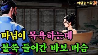 [야담 능소화47] 여종과 마님이 서로 좋아한 바보머슴  /  괴담 전설 민담 설화 야담 드라마 옛날이야기.