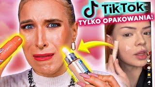  TIK TOK MNIE ZMUSIŁ!  MAKIJAŻ TYLKO OPAKOWANIAMI KOSMETYKÓW!  Agnieszka Grzelak Beauty