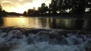 Savinja river at Špica in Celje / Savinja pri Špici v Celju