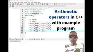 Arithmetic operators in C++ @gevizzol2020 Practical Exercises, With #Example program