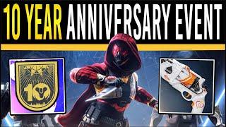 Destiny 2: 10 YEAR ANNIVERSARY EVENT! New INFO, D1 Armor, Secret Stashes, Legend Title & More!