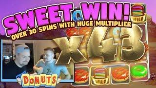 HUGE WIN!!! Donuts BIG WIN - Slots - Casino games (Online slots) from LIVE stream