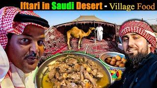 Iftari in Saudi Desert!!  Pakistani trying Saudi Village food in Ramadan.خيمة سعودي