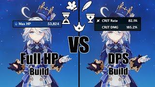 Furina DPS Build VS Full HP Build - Genshin impact