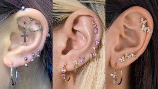 Trendy and most stylish ear piercing ideas for #young girls &women's#american style piercing