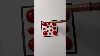 Square with Acrylic Painting! 🟥 #satisfying #art #red