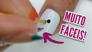 5 modelos de unhas decoradas com PALITO DE DENTE FÁCIL