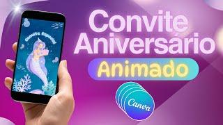 How to make an animated birthday invitation on your cell phone | Digital invitation made in Canva