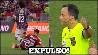 Lance da expulsão do Luiz Araújo após levar uma caneta do Marcelo