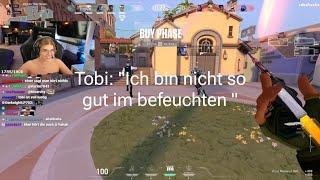 Tobi ist nicht gut im befeuchten 