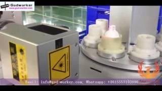 GODWORKER 20W FIBER LASER MARK MACHINE ON LED LIGHT, auto focus fiber laser marking machine