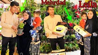 A happy day for Leila's family, shopping for essential items