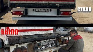 Полуприцеп Шмитц. Поставили все крылья. Вся новая оптика в оригинале Аспок. Получилось шикарно…