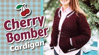 Cherry BomberCrochet Cardigan Tutorial