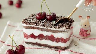 떠먹는 블랙 포레스트 케이크 : 체리 보틀 케이크 만들기 : Black Forest Cake : Cherry Bottle Cake Recipe | Cooking tree