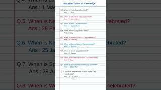 When is Earth Day celebrated? | General Knowledge Questions and Answers  #knowledge  #shorts