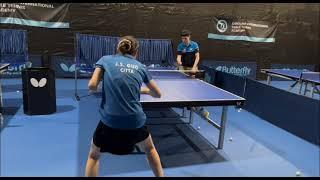 Butterfly Training Tips with Jiangshan Guo - Long Pips Backhand Swipe