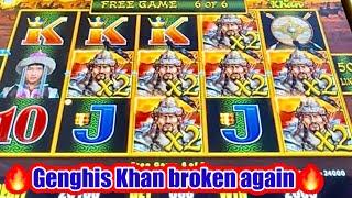 Whoa x2x2x2x2 Genghis Khan is good to me again!! Dragon link Machine on fire  top symbol multipler