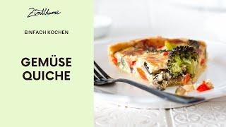 Bunte Gemüsequiche ⭐ Vegetarisches Rezept