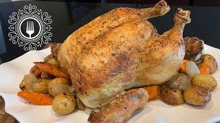 Pollo Rostizado Con Verduras / Receta Economica Para Tu Cena de Navidad