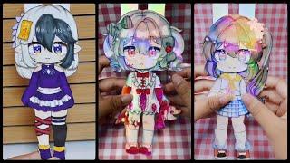 Movable paper dolls gacha figure | Draw so easy Anime | DIY PAPER