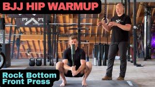 Better Hip Mobility for Brazilian Jiu Jitsu | BJJ Heavy Club Rock Bottom Front Press