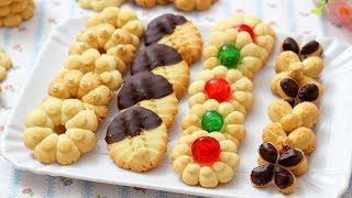 PASTICCINI DA TÈ MILLE GUSTI - RICETTA FACILE - Butter biscuits - Biscotti di Frolla Montata