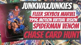 96 Fleer Skybox Marvel Motion pack break on the hunt for Spider-Man Venom Virtual Vision Chase Card