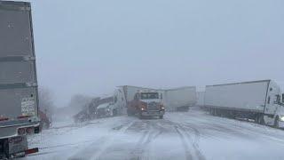 Brutal Chaos in Ontario Today! Snow Storm Causing Many Collision Pileup in Canada