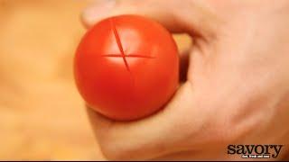 Peeling tomatoes – Savory