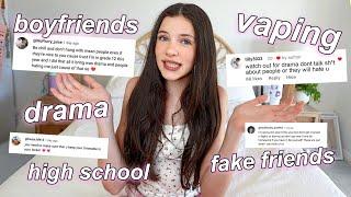 High School Advice | Vaping, Boyfriends & Drama