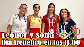 Leonor y Sofia. Día frenético en los Juegos Olímpicos. Badminton, Waterpolo, natación y hockey