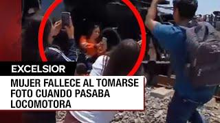 Mujer en Hidalgo muere golpeada por locomotora al tomarse una selfie