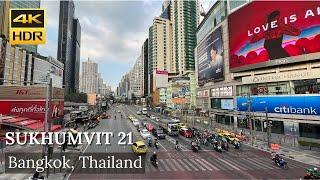 4K HDR| Walk around Sukhumvit Soi 21(Asok Montri Road)| Bangkok| Thailand