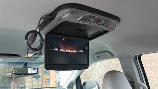 installation 12" Roof mount Flip Down DVD player with Chromecast