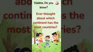 Ever thought about which continent has the most countries? #brainteasers #funlearning #quiz #riddles