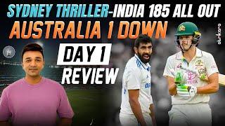 Sydney Thriller - India 185 All Out, Australia 1 Down! || Day 1 - Review || Sumans Dugout | Strikers