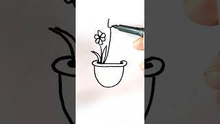 How to Draw a Flower Pot