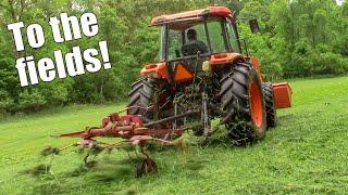 First Time Making Hay with the Kubota