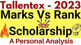 Tallentex 2023 Marks Vs Scholarship | Tallentex  Marks Vs Rank | Tallentex Cash Prize