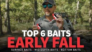 TOP 6 Baits for EARLY Fall (Surface, Mid-Depth, Bottom)