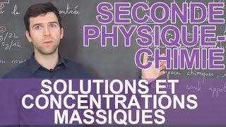 Solutions et concentrations massiques - Physique-Chimie - Seconde - Les Bons Profs