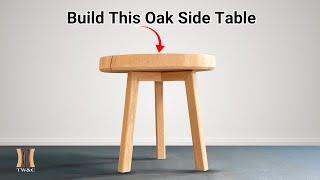 Create an Oak Side Table "Cookie" with Custom Wood Legs: A Unique and Functional Woodworking Project