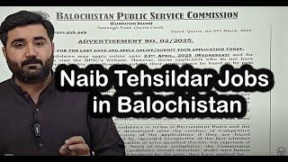 Naib Tehsildar (BS-14) Jobs in Balochistan | BPSC ADD NO 2 | New jobs 2025