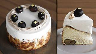 먹는 이마다 극찬한 최고의 치즈케이크! 꼭 만들어보세요. 밤 바스크 치즈케이크 Chestnut Basque Cheesecake