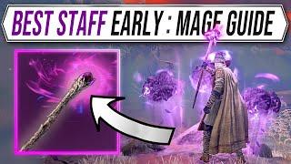 Elden Ring : Best Staff Early - Beginners Mage Build Guide (Meteorite Staff Location)!