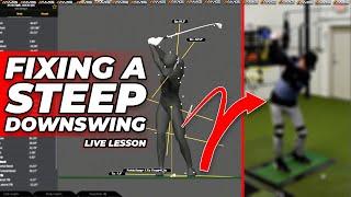 Fixing A Steep Downswing! LIVE LESSON!  ️‍️